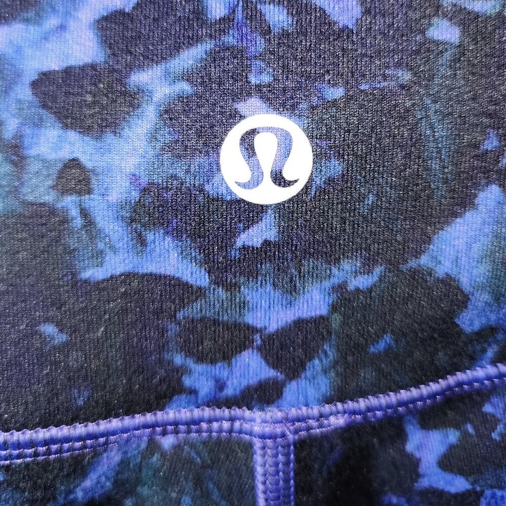 Lululemon Wunder Under Crop Full On Luon Floral Sport Backdrop Iris Flower Multi - Picture 3 of 4